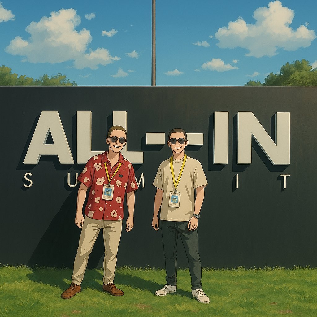 Good Future Media co-founders thinking of our next meme