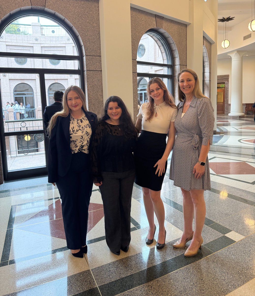 Excited to host another student advocacy day today with these wonderful ladies from <a href="/SMU/">SMU</a>! Thank you for traveling to Austin and sharing the importance of state-funded grant aid for students with financial need. #Texas #Capitol #highered #PonyUp