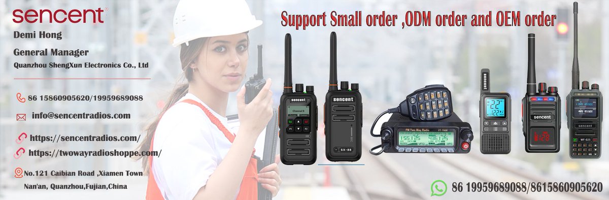 we are working walkie talkie more 11yeasrs ,we are chiense walkie talkie supplier ,support OEM and ODM tis is our shop: twowayradioshoppe.com/www.sencentrad…
info@sencentradios.com
wechat/whatsapp:+8619959689088
#walkietalkie 
#walkietalkies 
#twowayradio