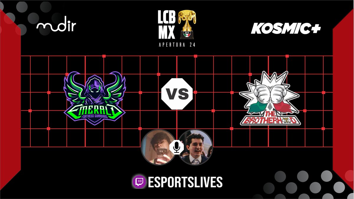🏆 Liga de Crew Battles OCM - Apertura 2024 🏆

🔥 ¡Losers Semifinals! 🔥

⚔️ <a href="/EmeraldFor74736/">Emerald Fortress Guardians</a> 🆚 <a href="/Th3_Brotherh00D/">Brotherhood69</a> ⚔️
¡Solo uno avanzará a la losers final ! La tensión está al máximo 😤🔥

🎙️ Casters: <a href="/lopunnyboy09/">Lopunnyboy09</a> &amp; <a href="/SaloTweets/">Solo Salo</a>

📺 En vivo hoy a las 9 PM: twitch.tv/esportslives