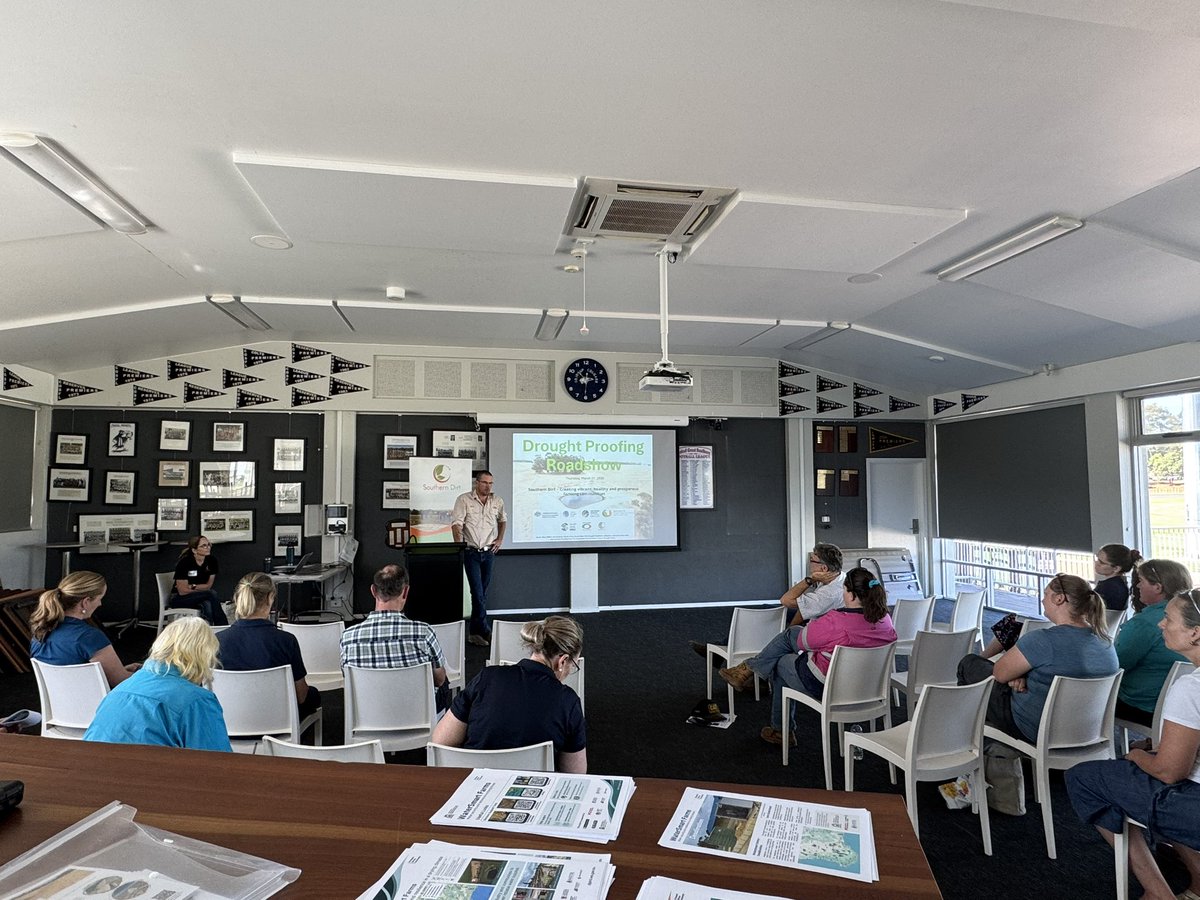 SouthernDIRT (@dirtsouthern) on Twitter photo #DroughtProofingRoadshow
Simon Klopper, local contractor, speaking about current trends with water storage from a contractors POV, and the changes he’s seen over the years within the water increasing space.
Proudly supported by #futuredroughtfund <a href="/GGA_WA/">Grower Group Alliance</a> <a href="/ag_southwestnrm/">South West NRM Sustainable Agriculture</a> #DroughtProofingRoadshow
Simon Klopper, local contractor, speaking about current trends with water storage from a contractors POV, and the changes he’s seen over the years within the water increasing space.
Proudly supported by #futuredroughtfund <a href="/GGA_WA/">Grower Group Alliance</a> <a href="/ag_southwestnrm/">South West NRM Sustainable Agriculture</a>