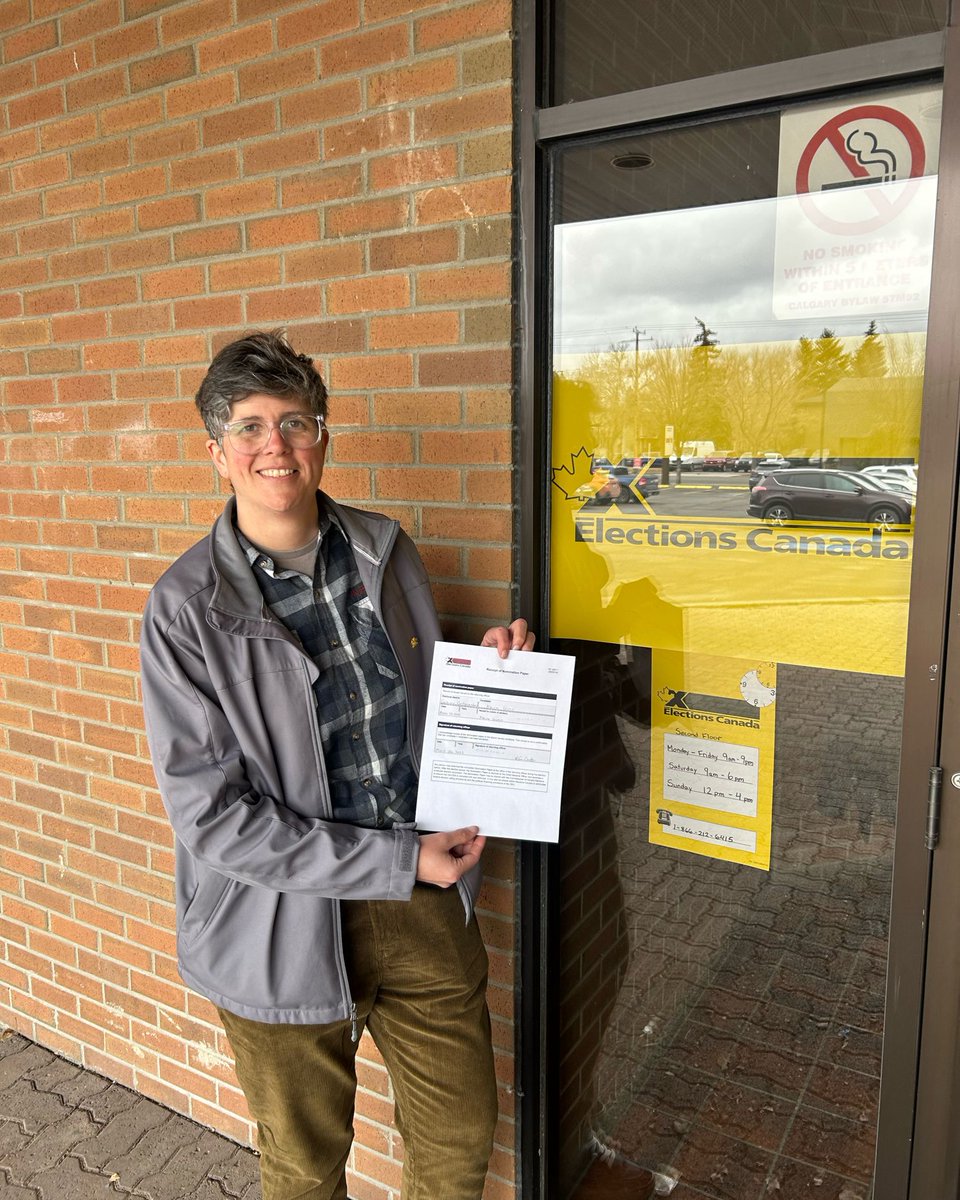 Dropped off my nomination package to get on the ballot today! Let’s do this thing, Confederation!