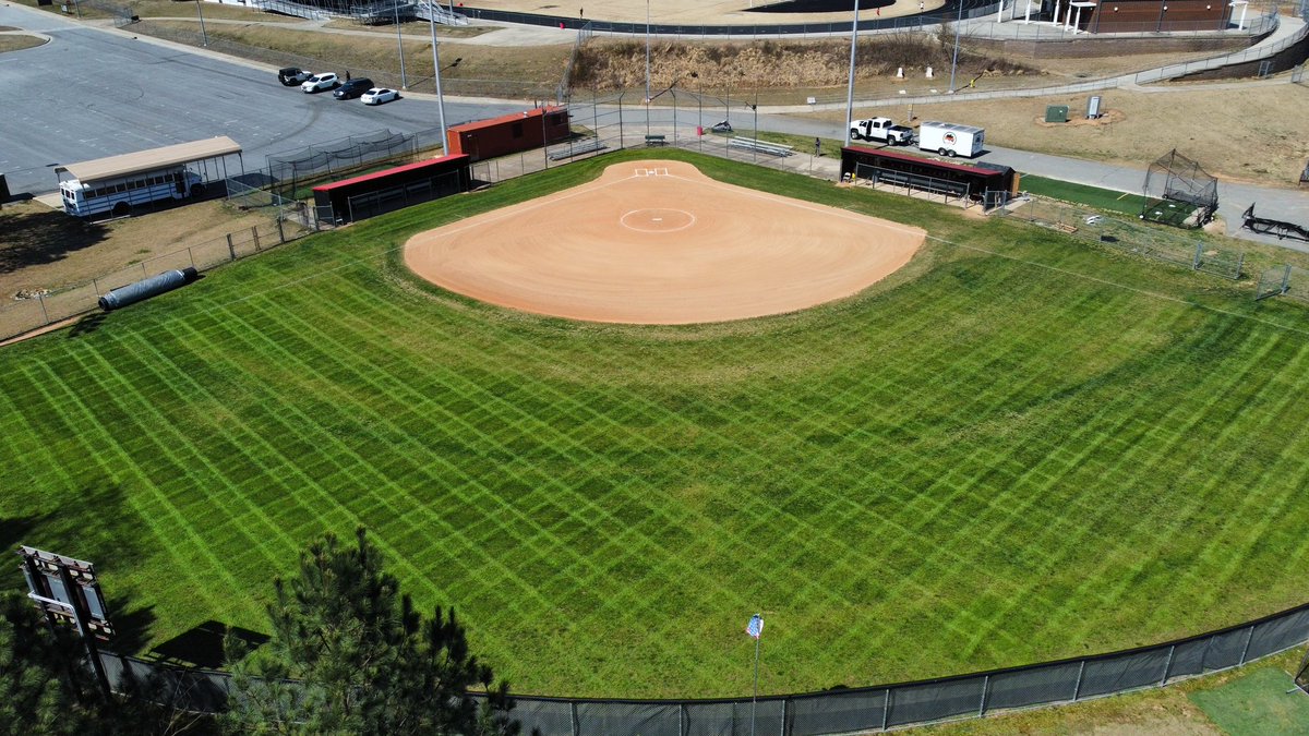 Drone view of our softball field in Walkertown from Monday. Our staff and community members be getting it done! <a href="/wtown_softball/">WHS SOFTBALL</a> #OnePack #WeGotUs