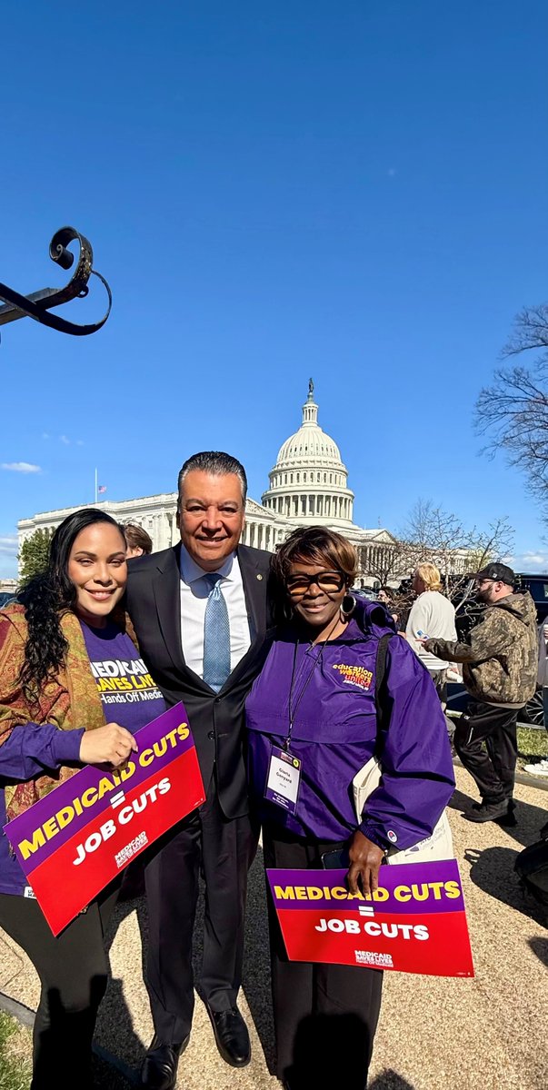 SEIU Local 99 (@seiulocal99) on Twitter photo Local 99 members are part of a national delegation in our nation's capitol today telling Congress: #HandsOffMedicaid! No tax cuts for billionaires at the expense of working families. #ProtectMedicaid #CareOverCuts We recognize <a href="/SenAlexPadilla/">Senator Alex Padilla</a> for standing with us. Local 99 members are part of a national delegation in our nation's capitol today telling Congress: #HandsOffMedicaid! No tax cuts for billionaires at the expense of working families. #ProtectMedicaid #CareOverCuts We recognize <a href="/SenAlexPadilla/">Senator Alex Padilla</a> for standing with us.