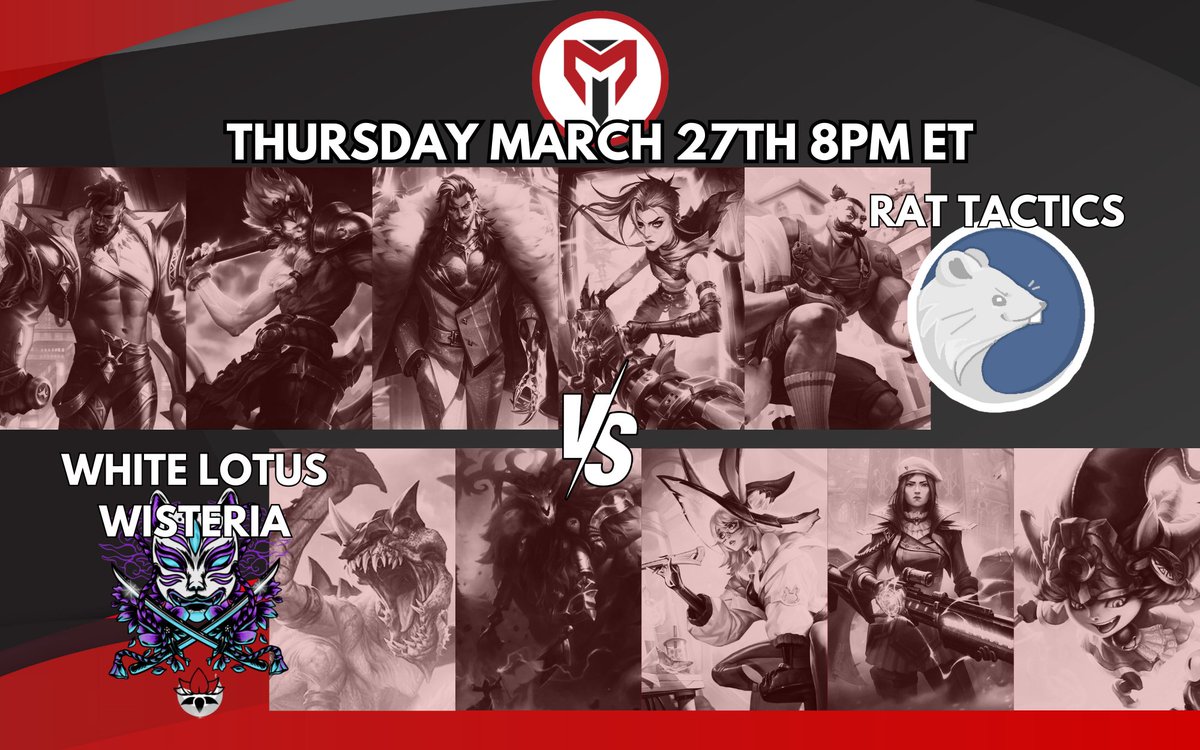 Tonight in IBSG <a href="/rattactics_/">Rat Tactics</a> take on <a href="/WhtLotusEsports/">White Lotus</a> Wisteria team. Will Rat Tactics win their 4th series in a row and continue their East division dominance? Or will WLW finally topple the rats? Tune in tonight at 8pm twitch.tv/murkesports2