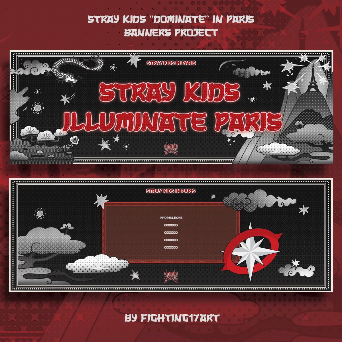 Fighting17art's tweet photo. @StrayKidsFrance Les bannières sont super belles!!! D’ailleurs j’ai fais c’est deux là: le 12 et la 14🤗. C’était super de pouvoir faire les design! J’ai adoré ce défi j’espère qu’il vous plait ! Merci @StrayKidsFrance d’avoir organisé tout sa! https://t.co/ONhaSprOOy