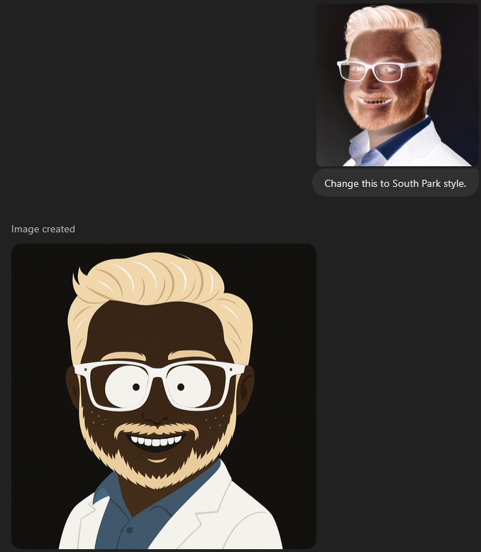 I don't know how to feel about ChatGPT's attempt to draw Hon Jammond (inverse <a href="/_JohnHammond/">John Hammond</a>) as a South Park character.