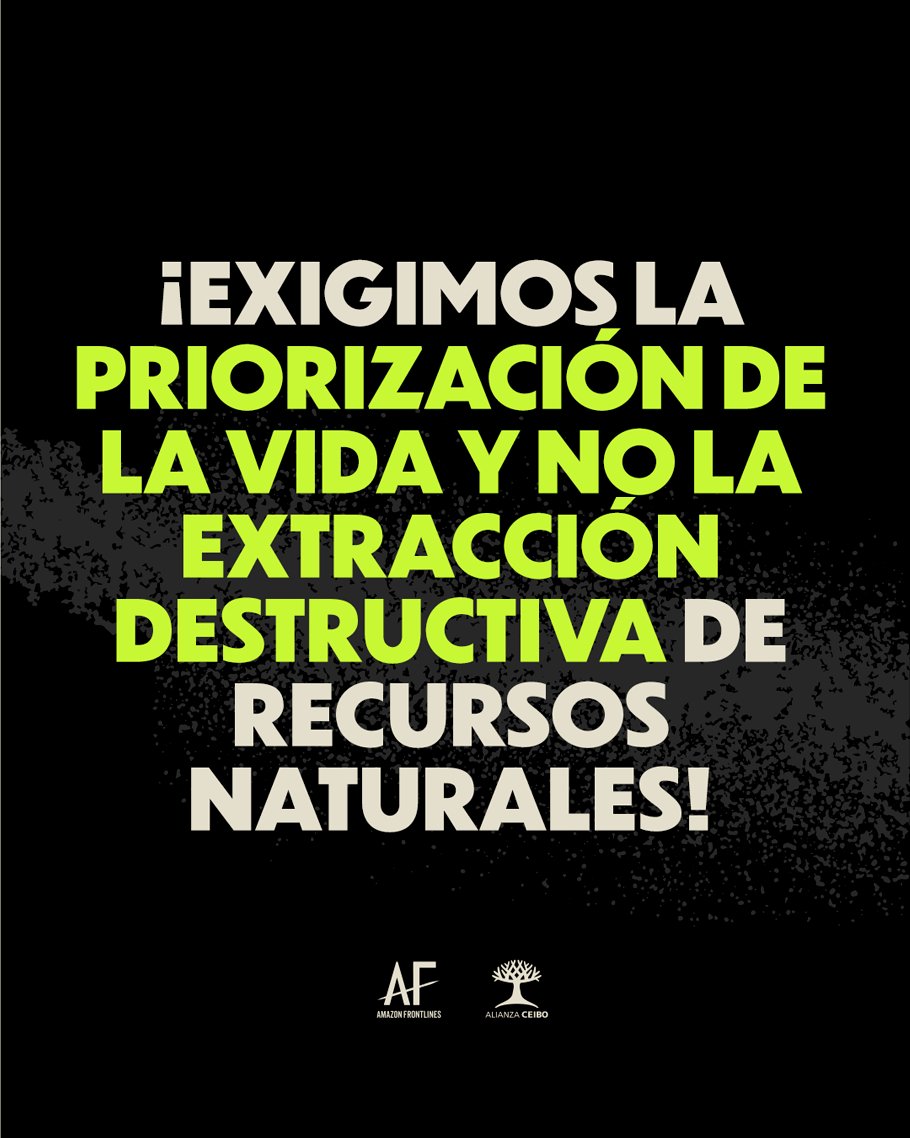 Como comunidades indígenas de #Ecuador, también hemos sido abandonados y maltratados por el Estado y hoy, expresamos nuestra #solidaridad con todos aquellos en #Esmeraldas  que están luchando por sus derechos y la justicia ambiental.