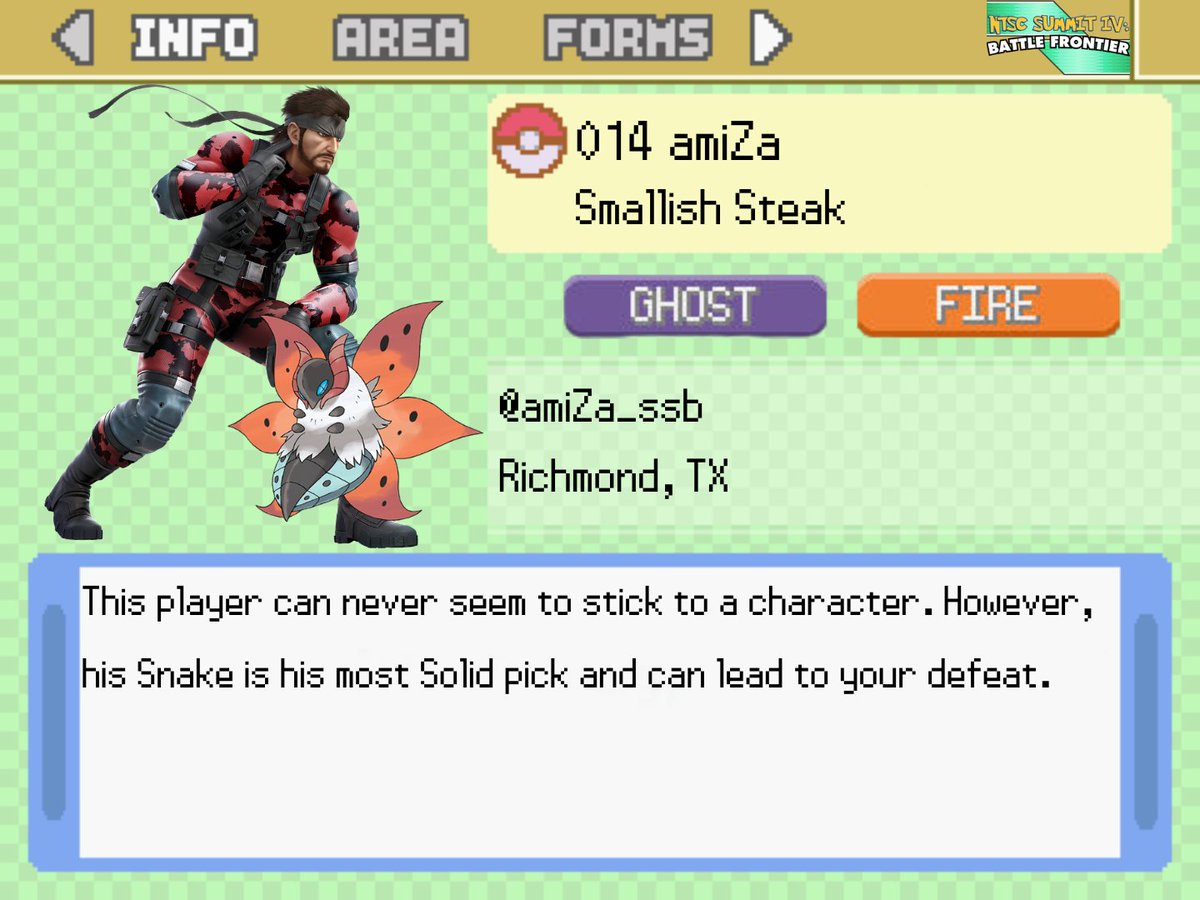 North Texas Smash Club (@ntscsmash) on Twitter photo Sneaking in, <a href="/amiZa_ssb/">Fire Nico (& Jerry)</a> is playing in NTSC Summit IV: Battle Frontier! The gameplay is gonna be so explosive, even he might get blown up! Sneaking in, <a href="/amiZa_ssb/">Fire Nico (& Jerry)</a> is playing in NTSC Summit IV: Battle Frontier! The gameplay is gonna be so explosive, even he might get blown up!