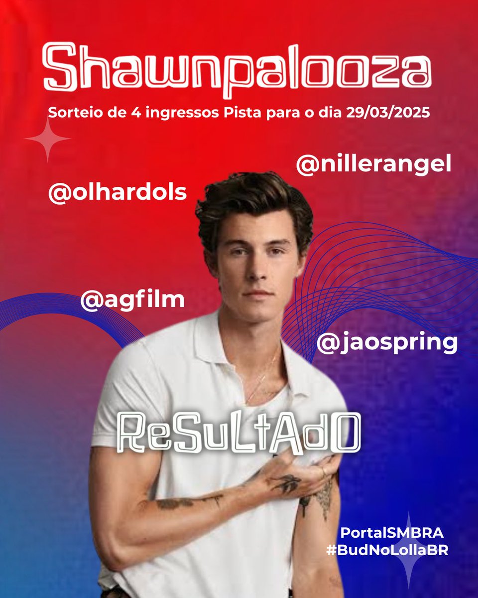 PortalSMBRA's tweet photo. RESULTADO DO SORTEIO 🚨

Os vencedores de 4 ingressos pista para o dia 29/03 foram:
@olhardols @nillerangel 
@agfilm @jaospring 

Parabéns!! 

Não ganhou dessa vez? Fica de olho aqui no Portal… 👀

#BebaComModeração #BudNoLollaBR https://t.co/jI2fMnj84F