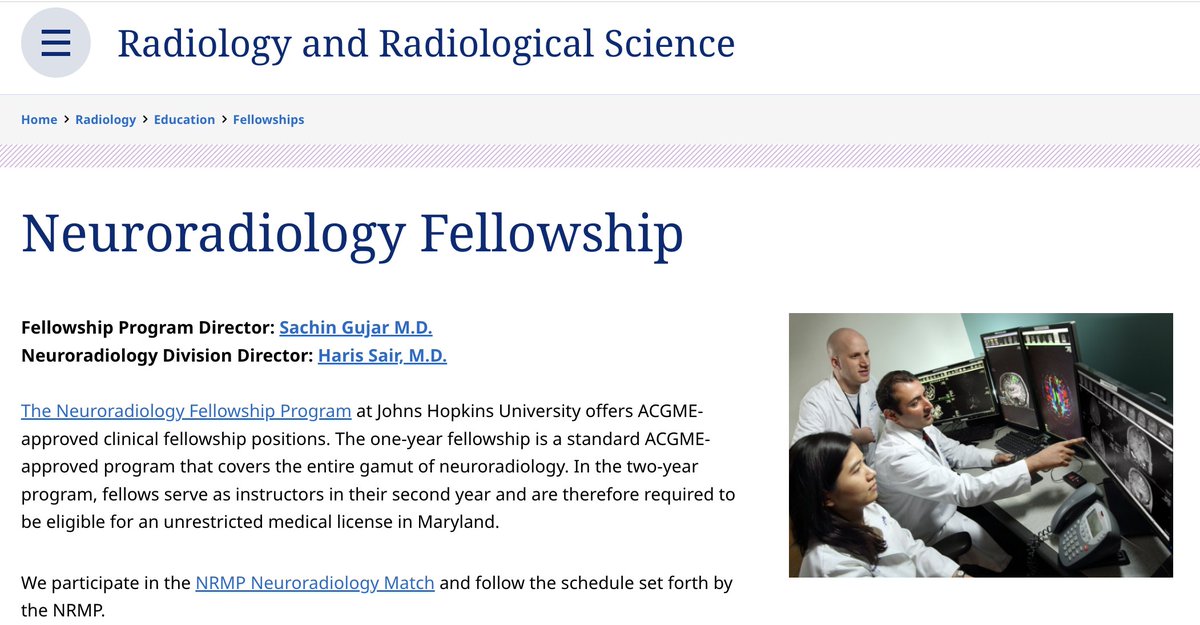 Pamela Johnson (@pamelajohnsonmd) on Twitter photo Opening for a clinical neuroradiology fellowship <a href="/Hopkins_Rad/">Johns Hopkins Radiology</a> starting summer/fall 2025. The radiology department <a href="/HopkinsMedicine/">Johns Hopkins Medicine</a> delivers the highest caliber, patient-centered care in a supportive, stimulating atmosphere. Unparalleled exposure to wide range of pathology, as Opening for a clinical neuroradiology fellowship <a href="/Hopkins_Rad/">Johns Hopkins Radiology</a> starting summer/fall 2025. The radiology department <a href="/HopkinsMedicine/">Johns Hopkins Medicine</a> delivers the highest caliber, patient-centered care in a supportive, stimulating atmosphere. Unparalleled exposure to wide range of pathology, as