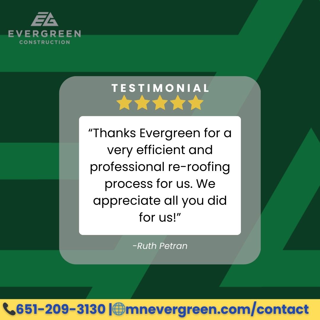 🌟 Another Happy Homeowner! 🌟

We love hearing from our customers! 🏡✨

📲 Schedule your free inspection today: mnevergreen.com/contact

#mnevergreen #since2003 #roofing #5StarReview #HappyHomeowners #construction #constructionsite #constructionmanagement