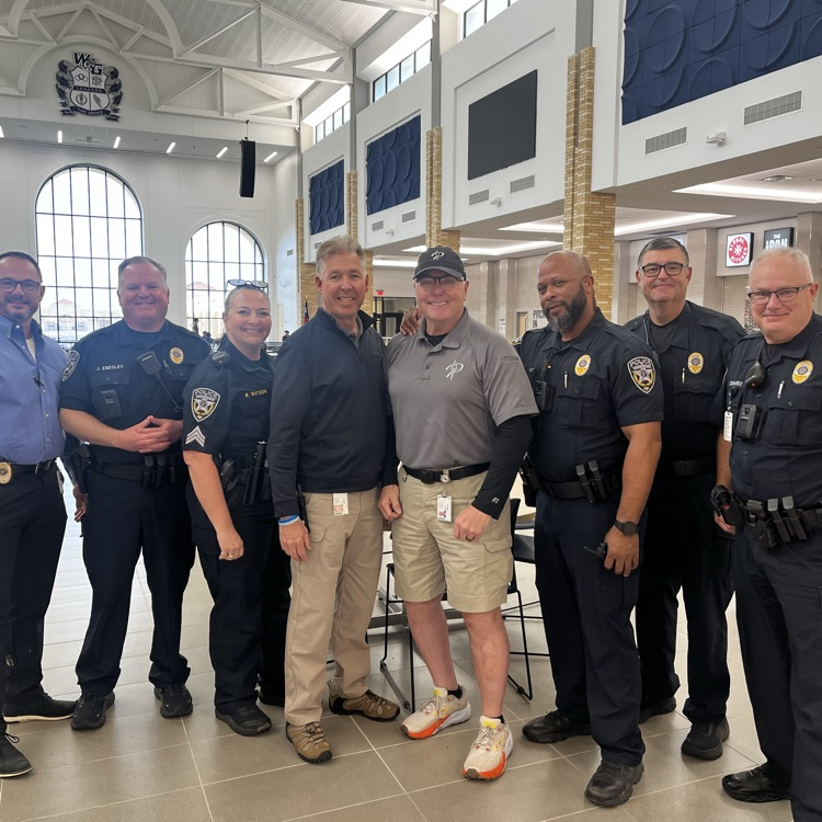 PISD officers wanted to honor our amazing. security guys today with a surprise breakfast. Dan and Karl are amazing members of our staff and work hard to keep our Wildcats safe. We are so lucky to have them!