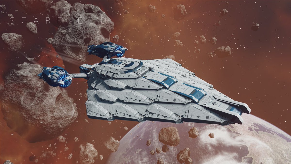 DougTheDriller9's tweet photo. Capt. Taggart

NSEA-E Trekker
NSEA-C The Freight Escape 
NSEA-S Einstein 

Star Trek inspired exploration ship.
Cargo super ship w/over 1mil cargo capacity. 🤣
Science ship.

#starfield #galaxyquest #peterquincytaggart #nseaprotector #customships #customfleet #starfieldspaceships https://t.co/4olwrQO8vJ