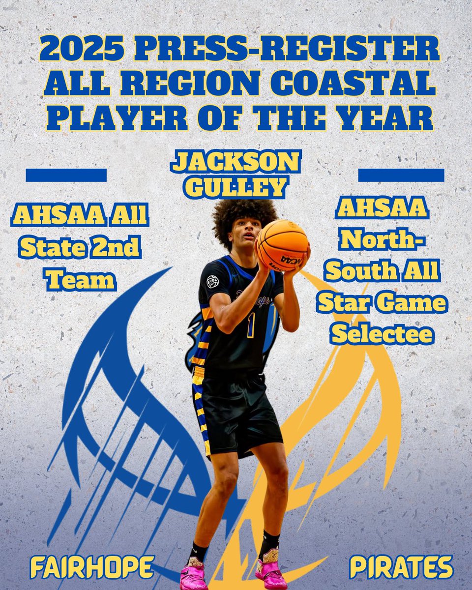 Congrats to Fairhope Pirate Jackson Gulley for his season achievements!