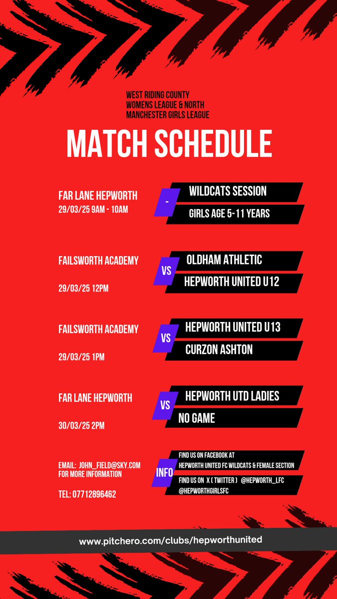 No Game for the Ladies this week but our Junior Girls have Games at Failsworth pop along to cheer them on
