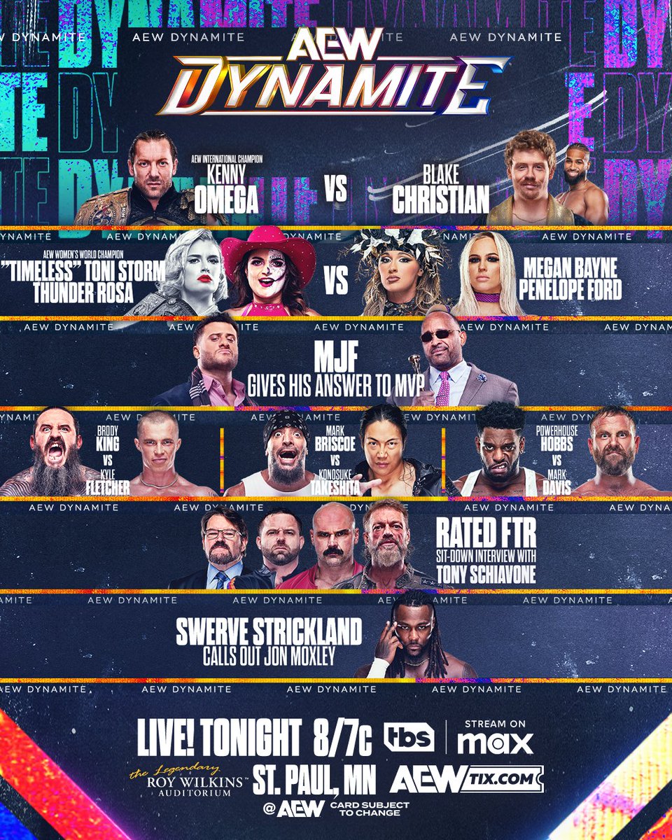 My World with Jeff Jarrett (@myworldpod) on Twitter photo It's Wednesday night and you know what that means!
We're only one hour away from a new episode #AEWDynamite! Watch at 8/7c on <a href="/TBSNetwork/">TBS Network</a> & <a href="/SportsonMax/">Sports on Max</a>
<a href="/RealJeffJarrett/">Jeff Jarrett</a> <a href="/karenjarrett/">Karen Jarrett</a> <a href="/AEW/">All Elite Wrestling</a> It's Wednesday night and you know what that means!
We're only one hour away from a new episode #AEWDynamite! Watch at 8/7c on <a href="/TBSNetwork/">TBS Network</a> & <a href="/SportsonMax/">Sports on Max</a>
<a href="/RealJeffJarrett/">Jeff Jarrett</a> <a href="/karenjarrett/">Karen Jarrett</a> <a href="/AEW/">All Elite Wrestling</a>
