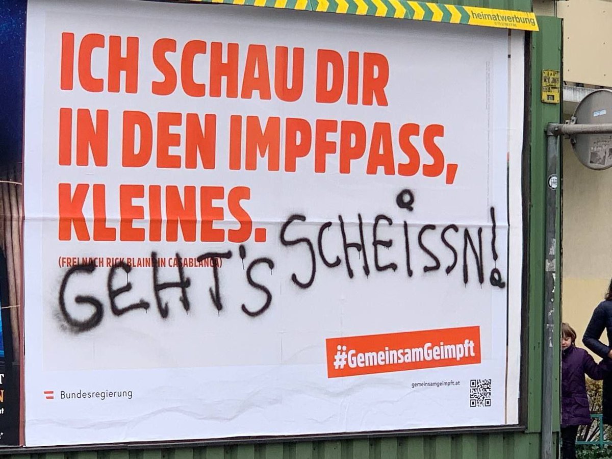 Eines meiner Lieblingsbilder. Aufgenommen in Graz (St. Leonhard) während des unpackbaren Lockdowns für Ungeimpfte. 
Ein Bild sagt alles!