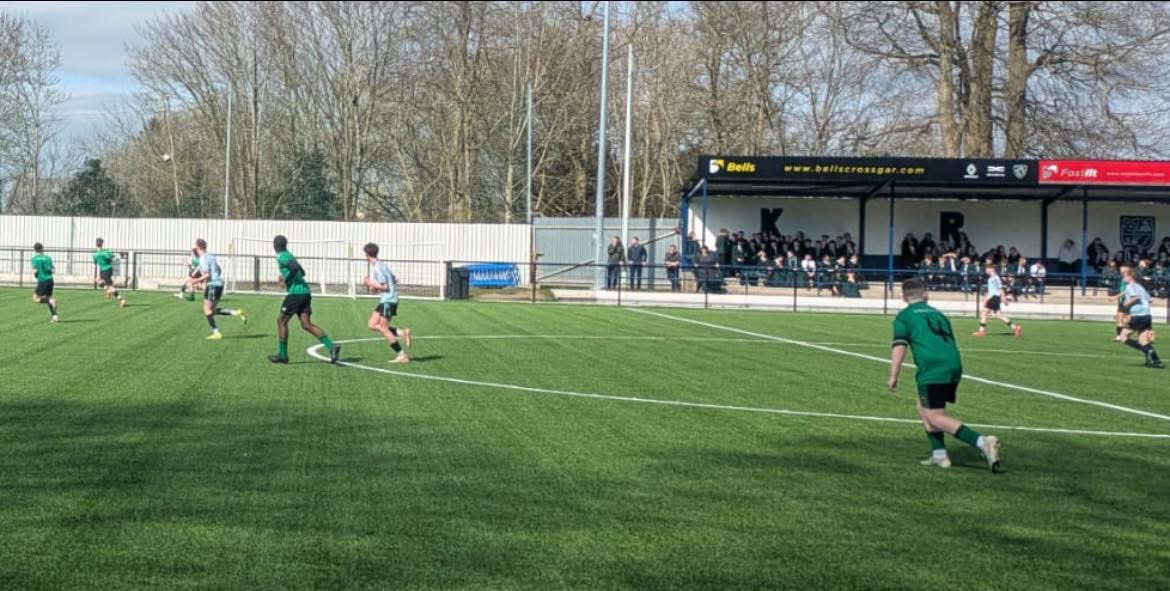The Dream Stays Alive!
Northern Ireland Small Secondary Schools Cup Semi Final.
Well done, boys!What a comeback today! 
Full match report on our Facebook page.The final will be played in Blanchflower Stadium in Belfast&amp;we hope we can rely on your support when the date is released