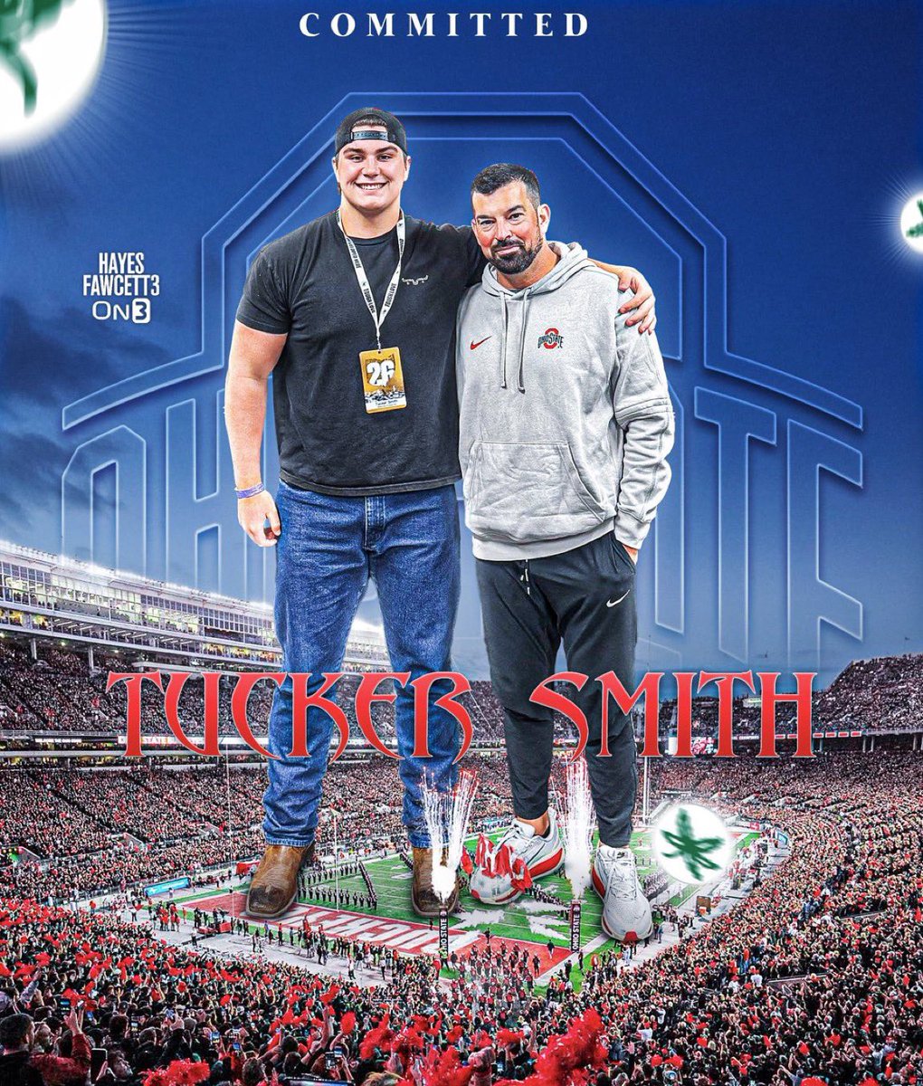 Tucker Smith (@tuckersmith77) on Twitter photo I am proud and truly blessed to announce my commitment to continue my football career at THE OHIO STATE UNIVERSITY!!! GO BUCKS🌰🌰🌰!!! <a href="/ryandaytime/">Ryan Day</a> <a href="/Coach_Dickey/">Charlie Dickey</a> <a href="/TylerBowen/">Tyler Bowen</a> <a href="/oc_football/">O'Connor Football</a> <a href="/bkullos/">Coach Ben Kullos</a> <a href="/N_Murph/">❌urph</a> I am proud and truly blessed to announce my commitment to continue my football career at THE OHIO STATE UNIVERSITY!!! GO BUCKS🌰🌰🌰!!! <a href="/ryandaytime/">Ryan Day</a> <a href="/Coach_Dickey/">Charlie Dickey</a> <a href="/TylerBowen/">Tyler Bowen</a> <a href="/oc_football/">O'Connor Football</a> <a href="/bkullos/">Coach Ben Kullos</a> <a href="/N_Murph/">❌urph</a>