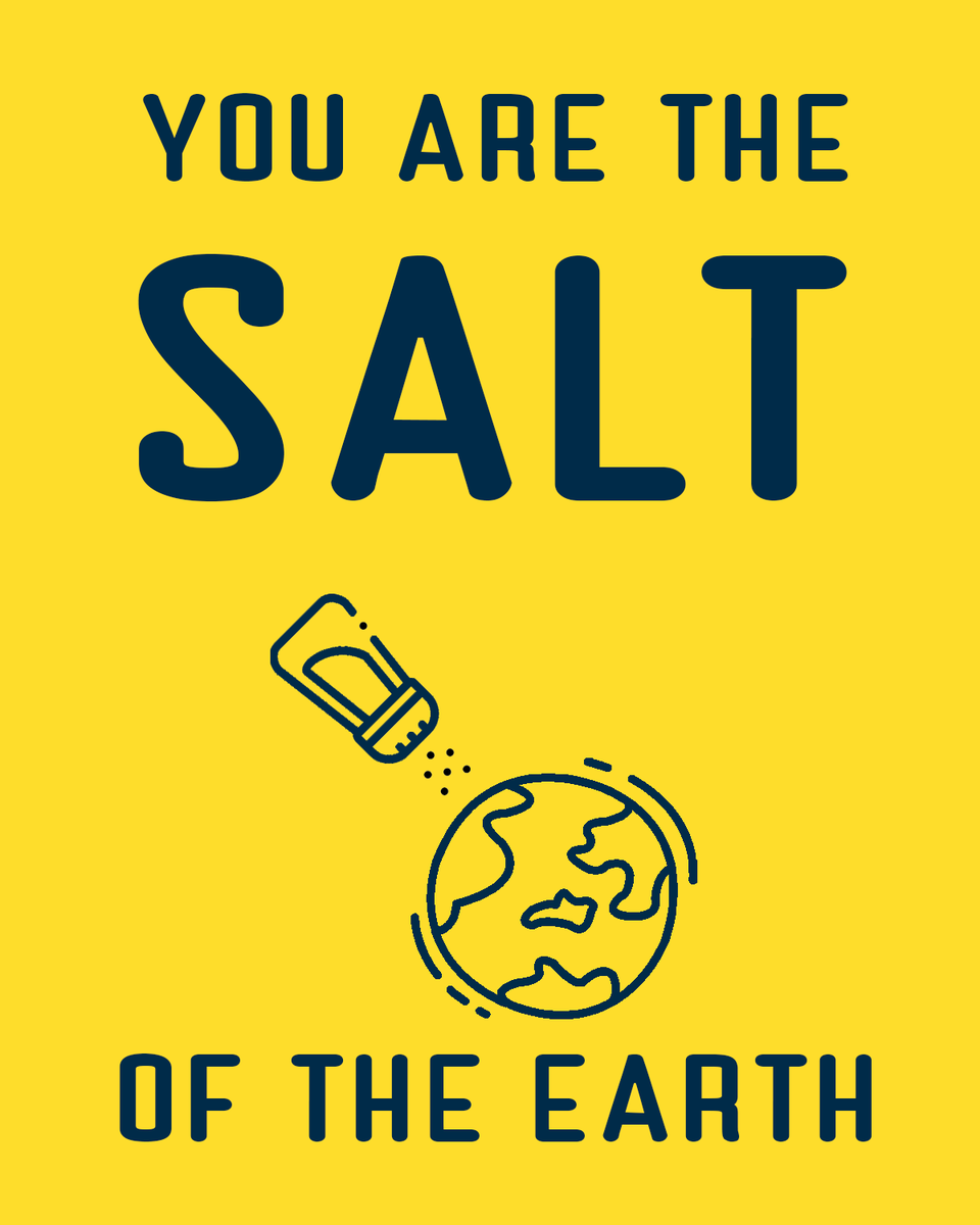 Hospitality = Salt. 
Leadership = Salt. 

Enhance Flavor Bringing Out The Best in Others
Preserve Relationship For The Long Term
