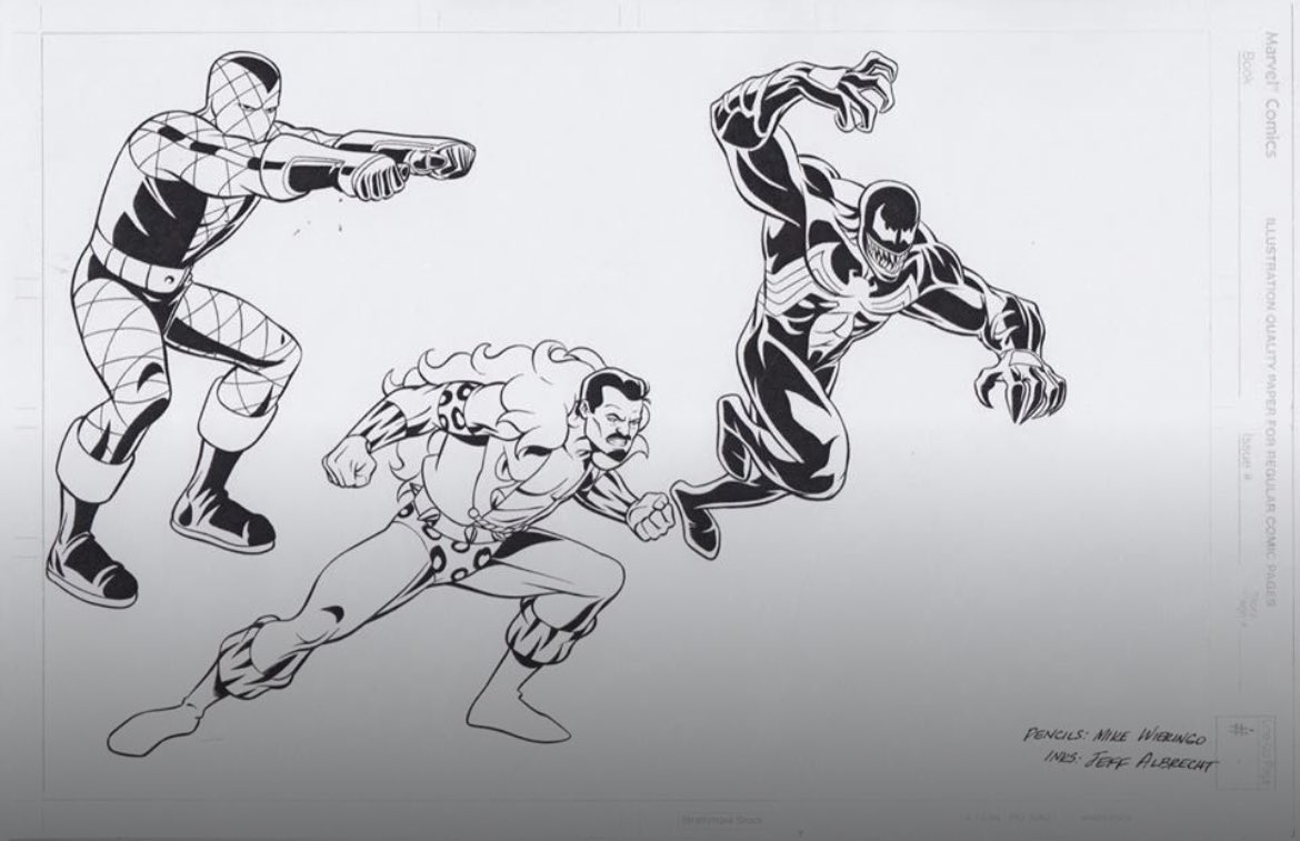 MarvelTASReborn's tweet image. Shocker, Kraven, and Venom sketch for Spider-Man: The Animated Series
