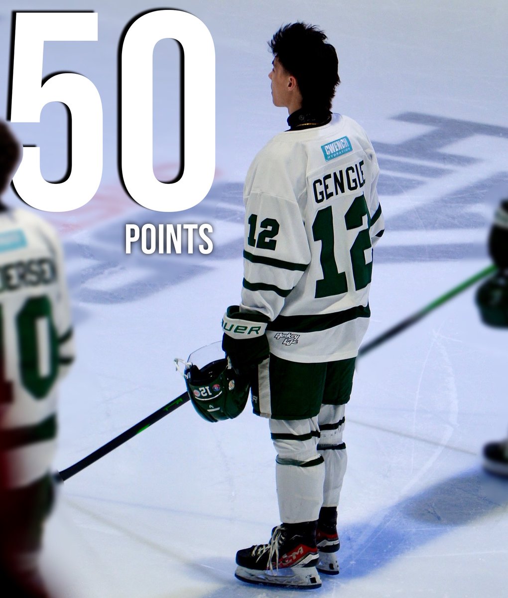 Connor Gengle is just the second defenceman to hit 50 points this season!

#OneCru