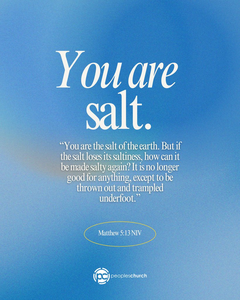 pcfresno's tweet photo. Remember, you are the salt of the earth. Wherever you are, you’re on assignment to show the love of Jesus! 

If you missed Sunday's message, catch up now by clicking the link in our bio. https://t.co/XHkMlajHsy