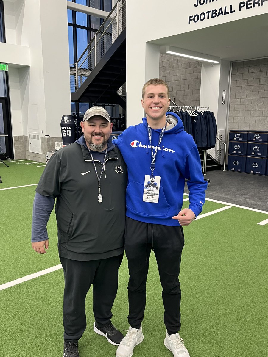 Thank you <a href="/CoachTHowle/">Ty Howle</a> <a href="/chrismahon_/">Chris Mahon (Slim)</a> <a href="/shadrich80/">Rashad Rich</a> <a href="/PennStateFball/">Penn State Football</a> for having me! I had a great time! <a href="/lpoolfootball/">Liverpool Football</a> <a href="/CoachSindoni/">Joe Sindoni</a>