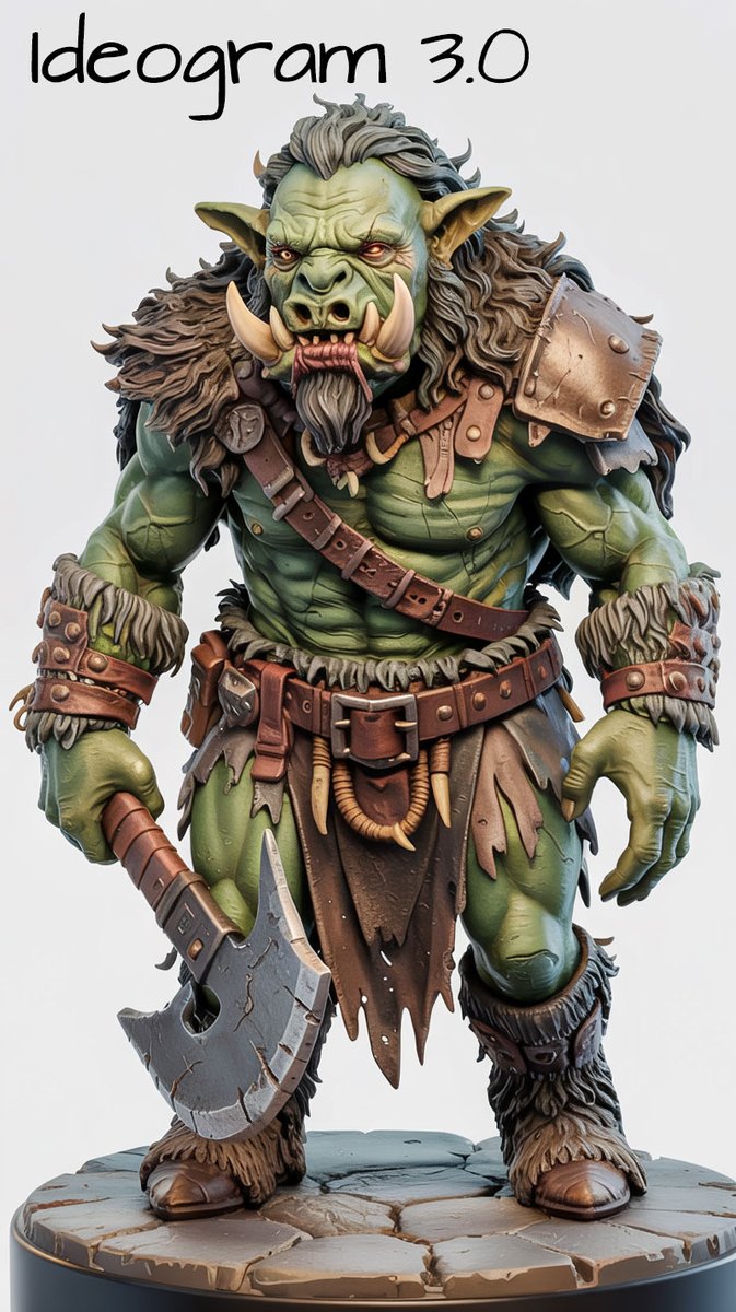 CreaturesChrons's tweet photo. 📊 ORC SHOWDOWN: Which AI Model Wins the Miniature Wars?

Hey—I'm not here to sell you anything. I’m just a fantasy nerd who grew up on D&D, eats rust monsters for breakfast, and worships the sacred d20. I ran the same prompt across 4 of the latest major AI models to generate a classic orc miniature. Here's how they did, and why you might wanna care if you build worlds like I do.👇

🟢 GPT-4o
🔧 Style: Brutal realism meets dungeon filth.
💬 Verdict: This is the kind of orc that kicked down your inn door and ended your campaign arc in one swing. The textures? Filthy and lived-in. It's grounded, gritty, almost too real.
📈 Score: 9.2/10
✅ Perfect for OSR worlds, grimdark campaigns, or miniatures you want to smell through the screen.
⚠️ Might be too down to earth for heroic fantasy lovers.

🟢 Pixtral
🧸 Style: Stylized yet savage.
💬 Verdict: This orc has Disney proportions but Conan-level threat. Clean edges, powerful presence, and expressive design. Great mid-ground for fans of stylized storytelling.
📈 Score: 8.5/10
✅ Works for both serious campaign play and storytelling-focused games.
⚠️ Slightly cartoonish for OSR purists.

🟢 Gemini 2.0 Flash
🗡️ Style: Miniature realism with WoW-level flair.
💬 Verdict: Visually satisfying but leans into plastic mini vibes. Gorgeous armor detailing, exaggerated features, and that sweet "boxed figure" look.
📈 Score: 7.9/10
✅ Ideal if you’re prepping character cards or figurine references.
⚠️ Less immersive for serious tone campaigns.

🟢 Ideogram 3.0
🦍 Style: Power fantasy unleashed.
💬 Verdict: This orc wants to be seen. Hyper-detailed, emotionally intense, and perfect for poster art. Less about subtlety, more about dominance.
📈 Score: 8.8/10
✅ Use it for splash art, boss designs, or tribal warlords.
⚠️ May overpower your scene if used as just a “grunt.”

⚔️ The Takeaway
If you're a Creatures & Chronicles GM, map-maker, or solo worldbuilder—GPT-4o gives you the truest old-school vibe, but Ideogram punches hardest for cinematic scenes. Pixtral's your middle ground. Gemini? Still got flair, especially for presentation decks.

But don't just take my word for it—
Which one are you dropping into your campaign?

💭 Drop your vote. Tag your table. Let’s see what kind of storyteller you really are.

#TTRPG #FantasyMiniatures #AIArt #OldSchoolRPG #CreaturesAndChronicles #Worldbuilding #DungeonMasterLife #OrcWars #AIshowdown