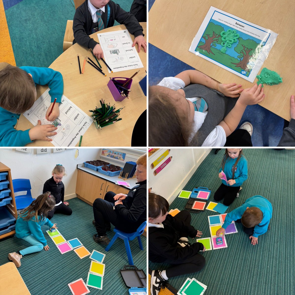 P1 have been learning about position &amp; movement in numeracy. They have loved programming the sphero indi robots to move in different directions and using their positional language to direct each other around the class ⬆️⬇️⬅️➡️ #numeracy #programming #learningthroughplay