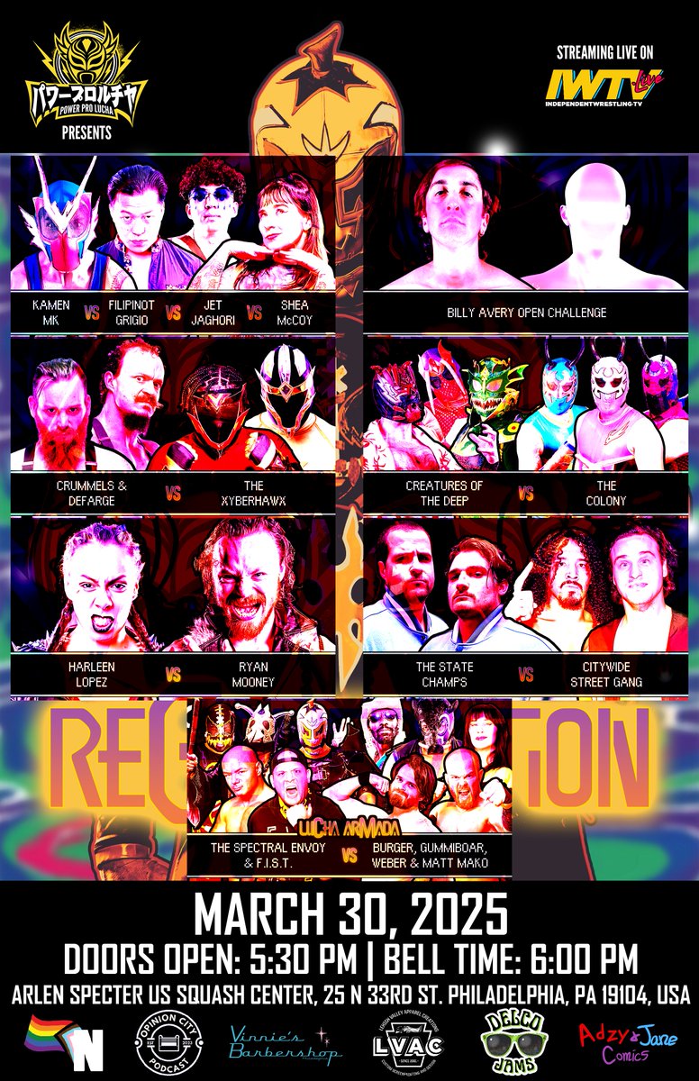 🚨 A new era begins! Power Pro Lucha debuts THIS SUNDAY with reGeneration! Be there as history is made live at the Arlen Specter US Squash Center in Philly! Can’t join us in person? Catch all the action LIVE on <a href="/indiewrestling/">IWTV</a> at 6pm ET / 3pm PT 🚨