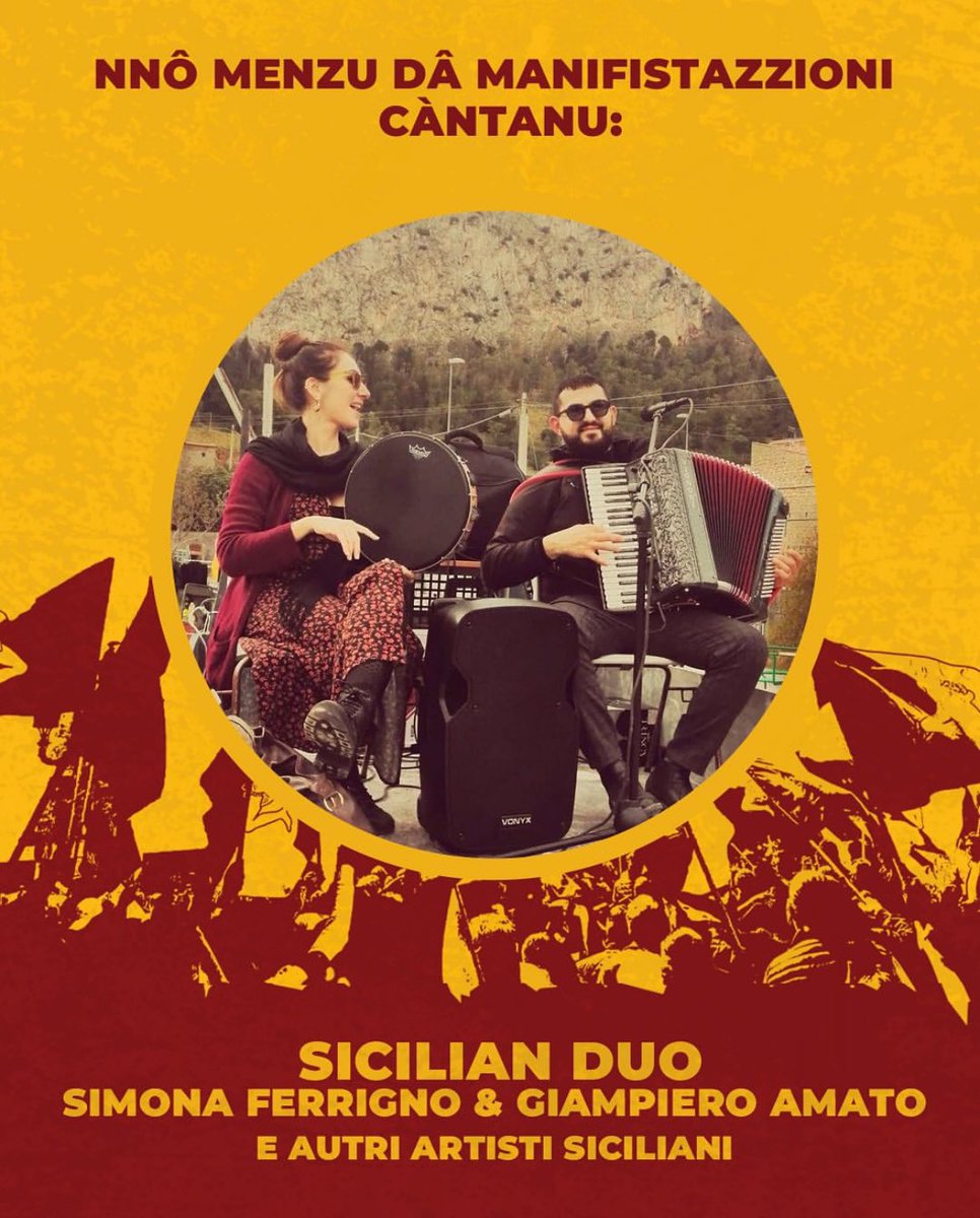 Scinnemu 'n chiazza p’addifènniri a nostra lingua, a nostra idintità e i nostri tradizzioni.
30 di marzu, uri 10:30, Tiatru Màssimu di Palermu p'addumannari u ricanuscimentu dâ Riggiuni Siciliana comu lingua co-ufficiali.
Nnô menzu dâ manifistazzioni cu' canta? Talìa appressu!