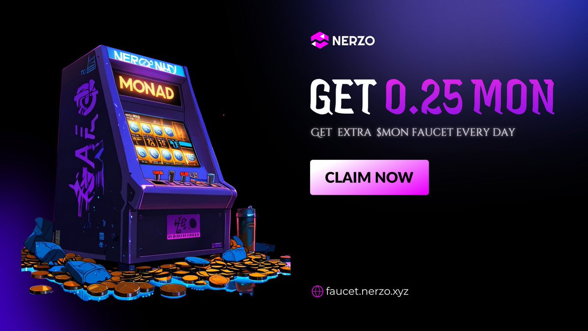 <a href="/monad_xyz/">Monad</a> Now Get 0.25 MON Faucet every day!!👌

👉Claim: faucet.nerzo.xyz/monad

 RT &amp; Comment: #Monad_Faucet  

#monad #testnet #Monad_Faucet