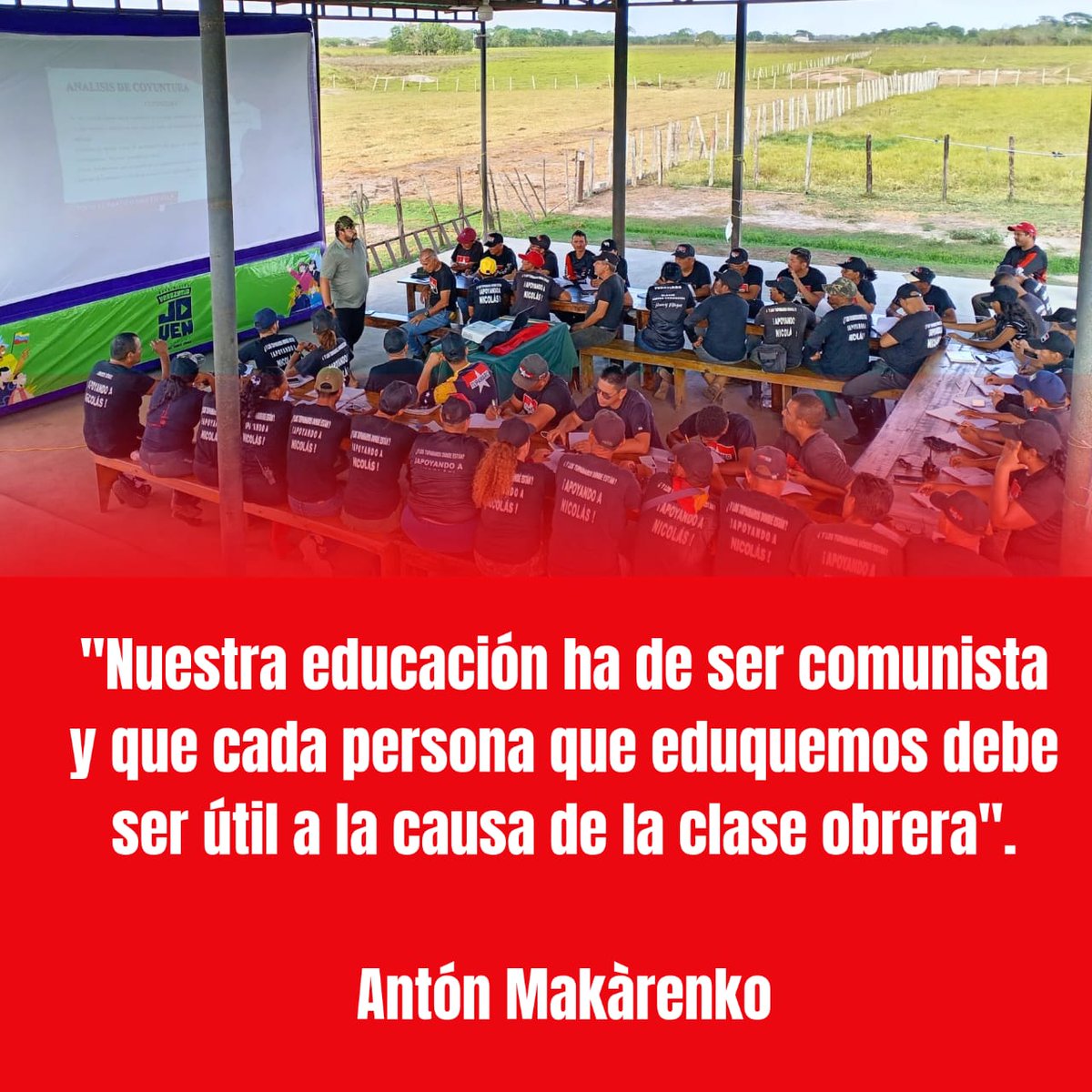 "Nuestra educación ha de ser comunista y que cada persona que eduquemos debe ser útil a la causa de la clase obrera".
Antón Makàrenko

#TodoElPartidoUnaEscuela