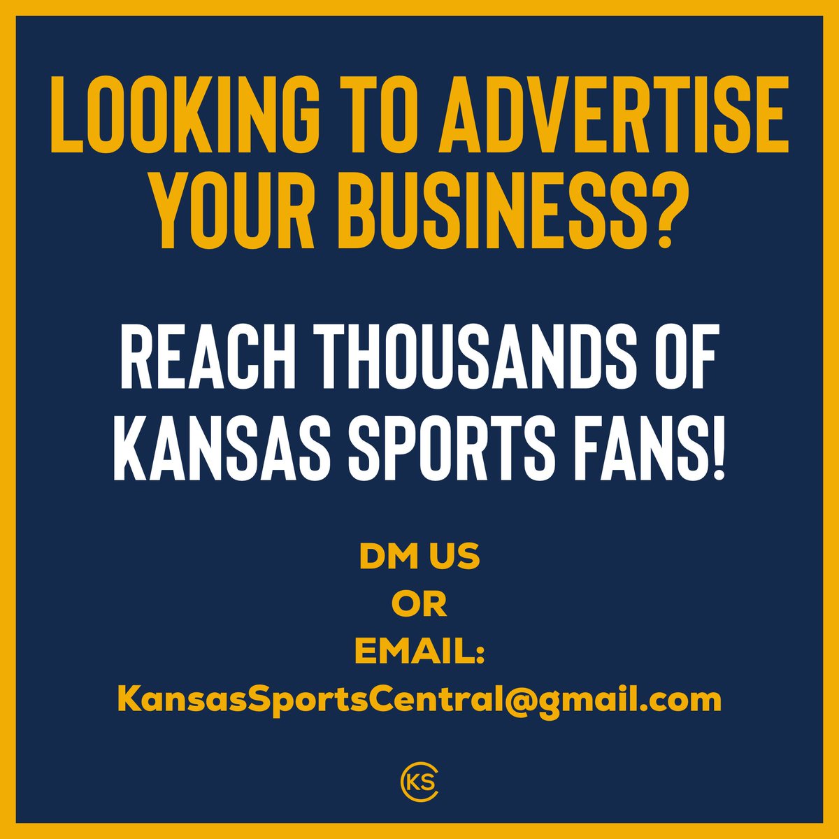 KSSCentral's tweet image. Want to get your business in front of thousands of passionate Kansas sports fans? We’ve got you covered! DM us or email KansasSportsCentral@gmail.com to learn more about advertising opportunities.