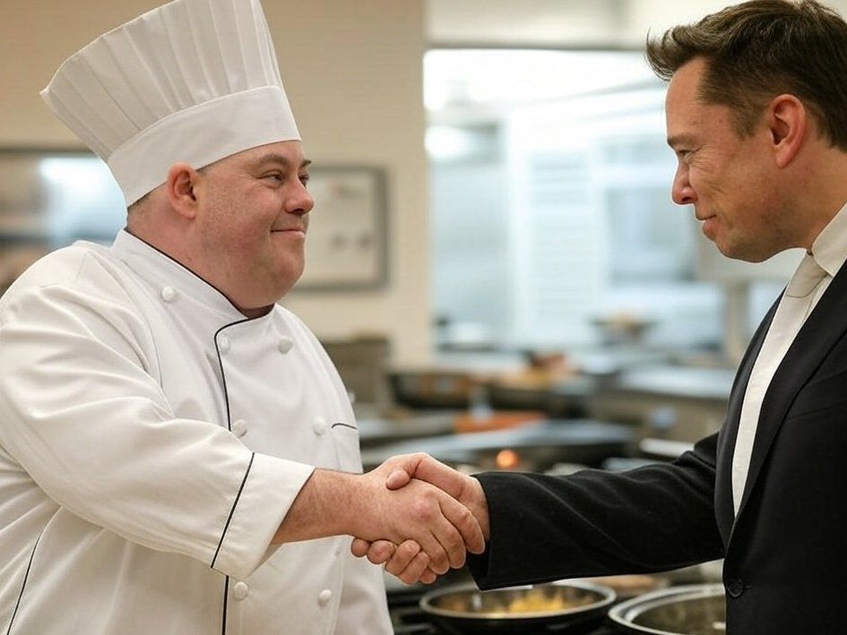 Thank you Mr.Musk for helping our dear chef during our slow cook!