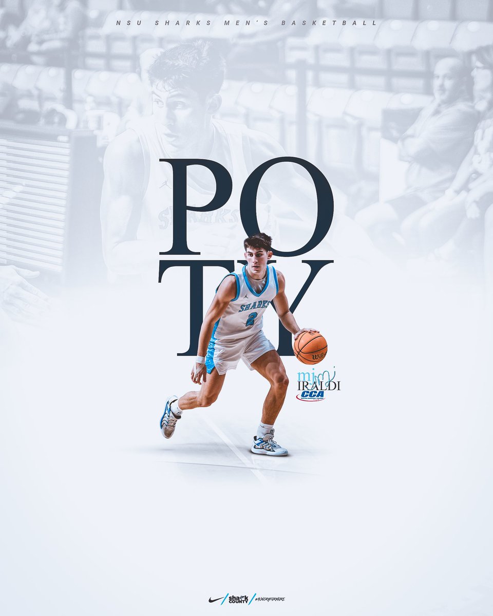 𝐍𝐀𝐓𝐈𝐎𝐍𝐀𝐋 𝐏𝐋𝐀𝐘𝐄𝐑 𝐎𝐅 𝐓𝐇𝐄 𝐘𝐄𝐀𝐑

MJ Iraldi has been named the NABC and D2 CCA National Player of the Year 

#HungryForMore // #SharkCounty