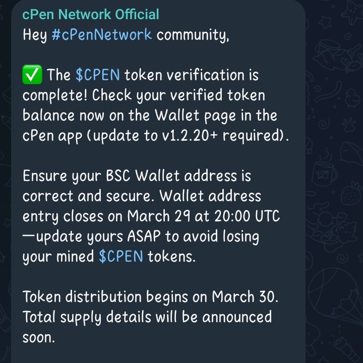 justnormid's tweet image. Update your Cpen app now
#Web3 #cPenNetwork #cpencommunity #CPEN #CPENBitMartListing