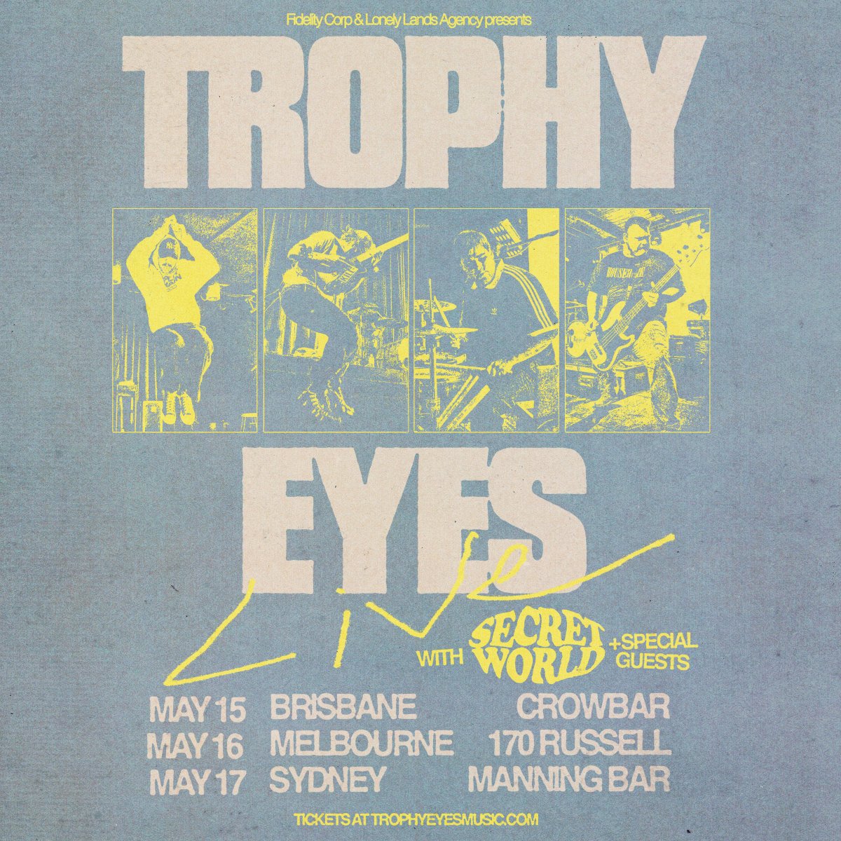 Trophy Eyes (@trophyeyesmusic) on Twitter photo Live in Australia this May with @secretworldworld
Tix on sale Fri 28 Mar @ 10am AEDT.
Art by <a href="/IMNOTVERYCHILL/">IMNOTVERYCHILL</a> Live in Australia this May with @secretworldworld
Tix on sale Fri 28 Mar @ 10am AEDT.
Art by <a href="/IMNOTVERYCHILL/">IMNOTVERYCHILL</a>