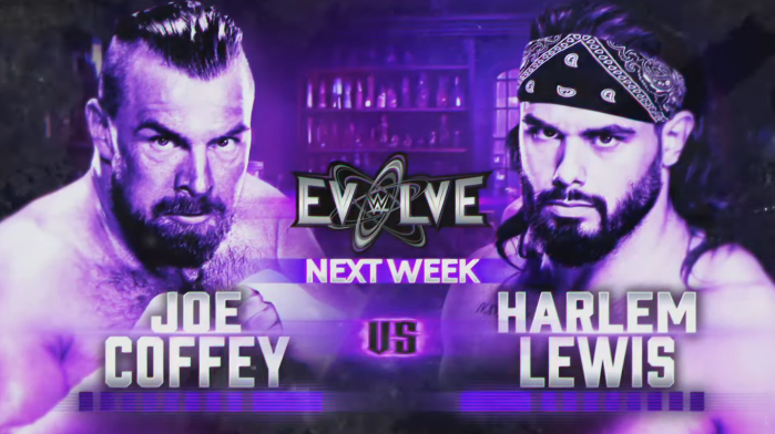 RavenMurcielago's tweet photo. All official for Next Week's #WWEEvolve

- @IamKylieRae vs @therealestwendy 
- @Joe_Coffey vs @harlemlewiswwe 
- @DaniPalmer_wwe vs @Kali_wwe 

I CAN'T WAIT https://t.co/k09pUFrK5T