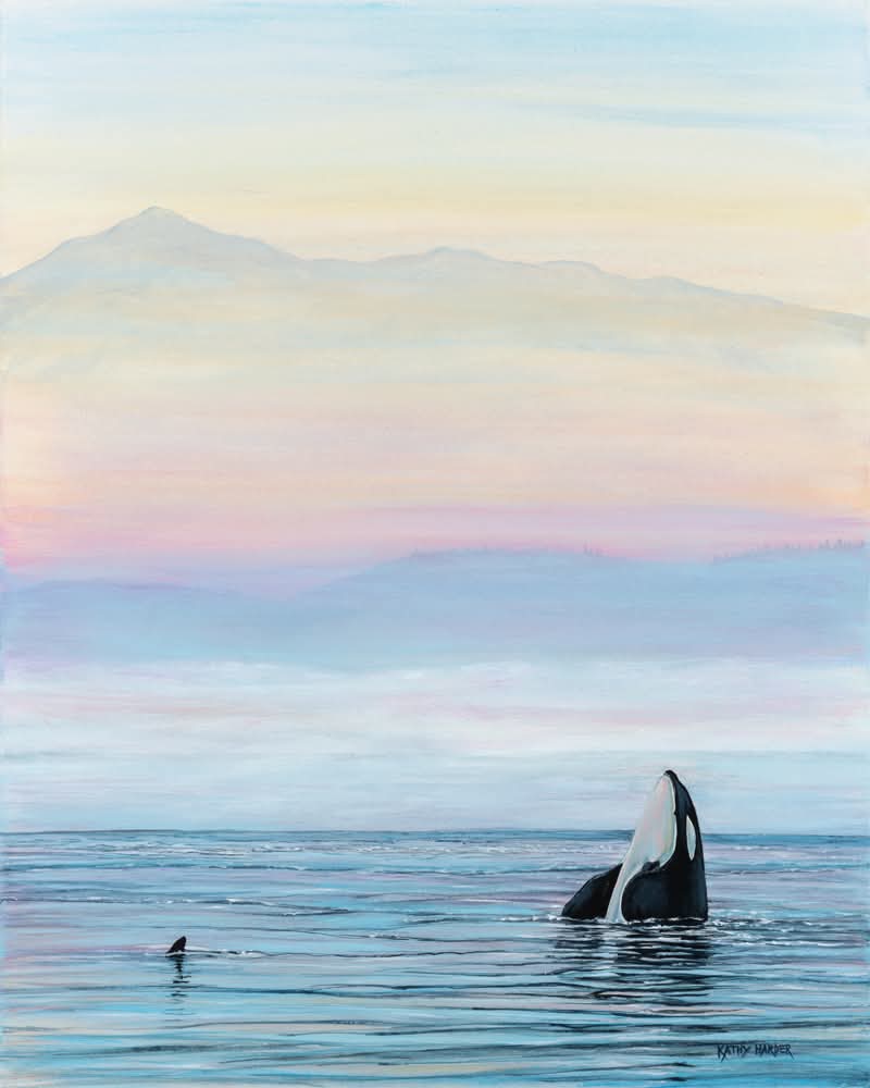 kathyharde57350's tweet photo. Orca spies dawn in ‘An Early Morning Scout’—serene wild! https://t.co/ansn5cmilp #WildlifePhotography #NatureLovers #WestCoastArt #ArtCommunity #WildlifeArt #CanadianArt https://t.co/88J8308BYl