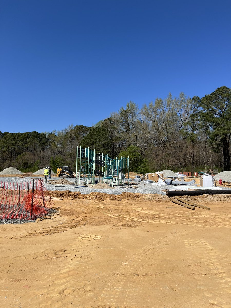 Playgrounds going in!