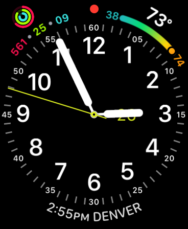 brianscriber's tweet photo. @Apple
last millennium, the date was a permanent dial.  Sometimes the hands would obscure it, but we dealt with that.  In the #AppleWatch now, when it's a quarter past the hour, can we please move the date up a few pixels?  Is there a face that does this already? https://t.co/bn642QPMW9
