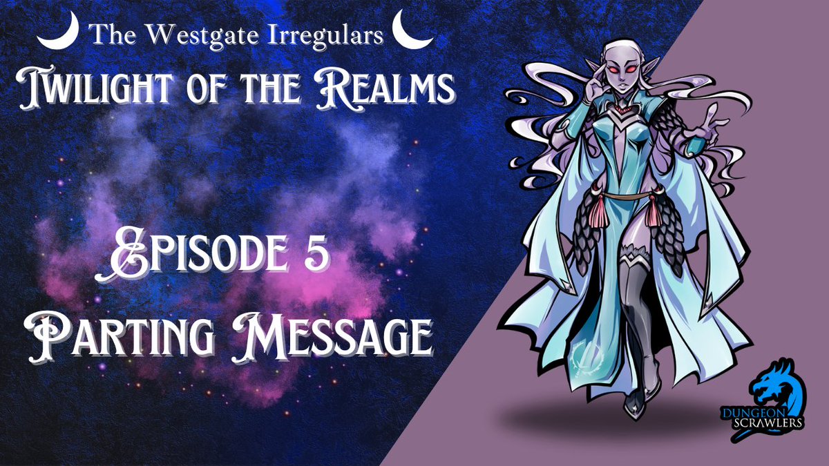 In the aftermath of the fight in the market, the group returns to the Purple Lady - battered and shocked by what they went up against. Will they find the answers they seek from their shadowy captive? 

Find out tonight at 6pm PT on twitch.tv/dungeonscrawle…