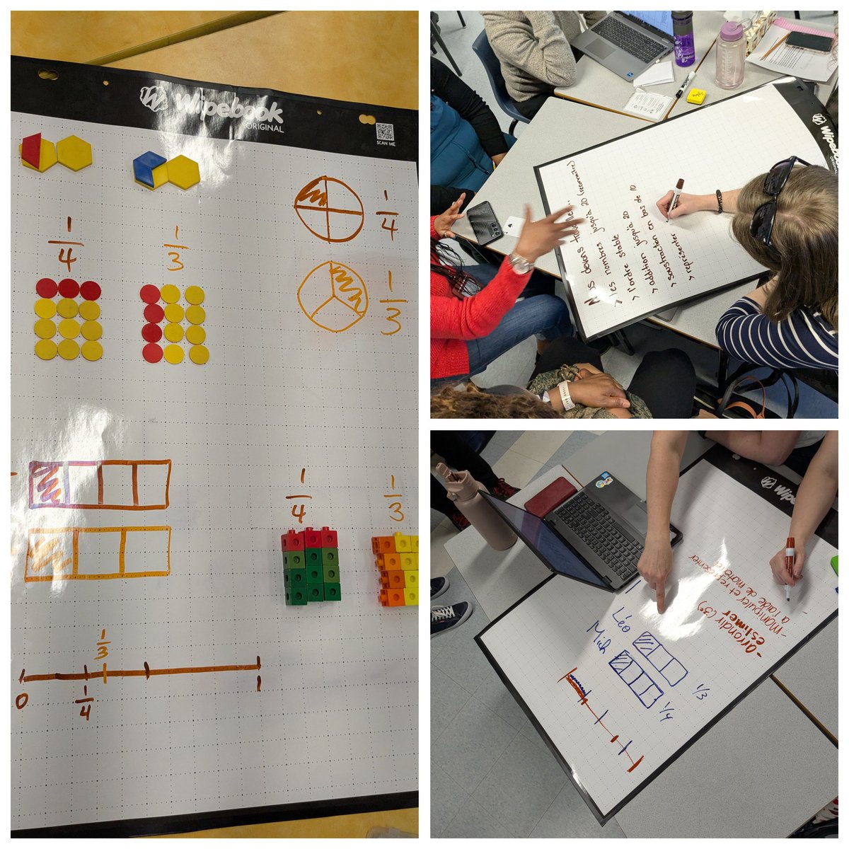 Merci <a href="/Wipebook/">Team Wipebook</a> pour les grands papiers chart qui ont augmenté nos opportunités de collaboration à notre rencontre pédagogique mathématique à #LaurierCarrière aujourd'hui! #SuperÉquipe #PPFI