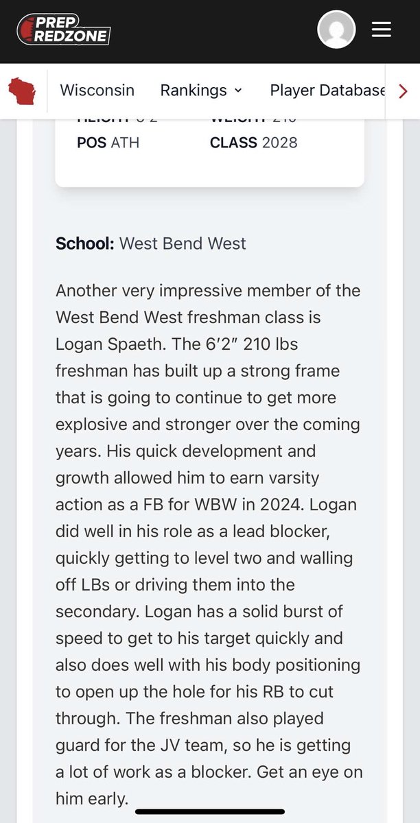 Logan Spaeth (@loganspaeth2009) on Twitter photo Thank you prepredzone for the write up <a href="/MJ_NFLDraft/">Mark Johnson</a> <a href="/PrepRedzoneWI/">Prep Redzone Wisconsin</a> <a href="/ripplinger_t/">Taylor Ripplinger</a> <a href="/WBW_Football/">West Bend West Football</a> Thank you prepredzone for the write up <a href="/MJ_NFLDraft/">Mark Johnson</a> <a href="/PrepRedzoneWI/">Prep Redzone Wisconsin</a> <a href="/ripplinger_t/">Taylor Ripplinger</a> <a href="/WBW_Football/">West Bend West Football</a>