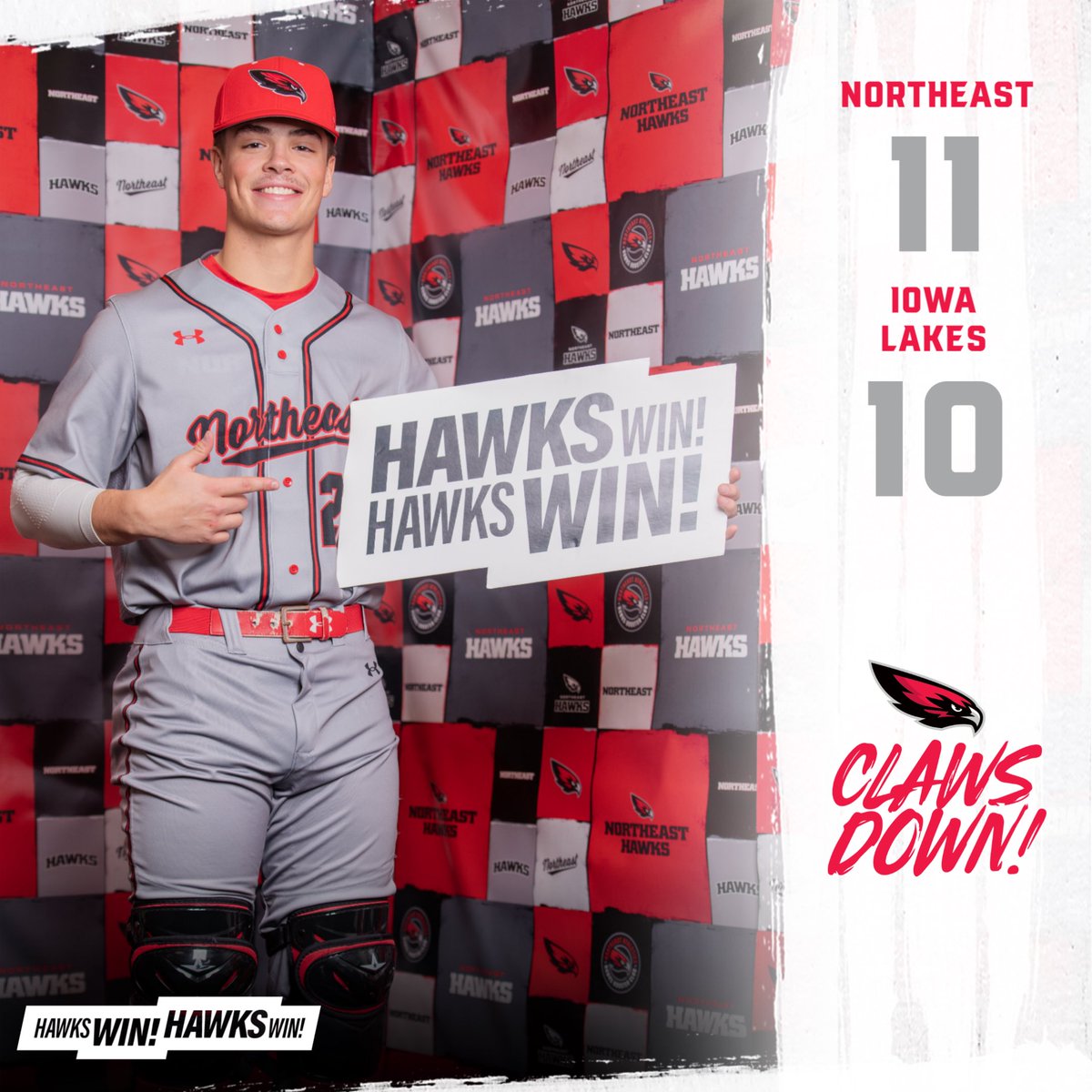 Northeast Baseball (@northeastccbsb) on Twitter photo πππ¬π π¨ πππ£! πππ¬π π¨ πππ£!
Northeast scores seven runs in the 8th inning and wins it in the 11th by a final score of 11-10 to complete the sweep of Iowa Lakes! π§Ήπ§Ή
Kale Jensen: 2-3, 2 HR, 3 R, 2 RBI, 3 BB
Giuseppe Salvatore: 1-4, R, 2 RBI
#ClawsDown | π΄β«οΈβͺοΈβΎοΈ πππ¬π π¨ πππ£! πππ¬π π¨ πππ£!
Northeast scores seven runs in the 8th inning and wins it in the 11th by a final score of 11-10 to complete the sweep of Iowa Lakes! π§Ήπ§Ή
Kale Jensen: 2-3, 2 HR, 3 R, 2 RBI, 3 BB
Giuseppe Salvatore: 1-4, R, 2 RBI
#ClawsDown | π΄β«οΈβͺοΈβΎοΈ