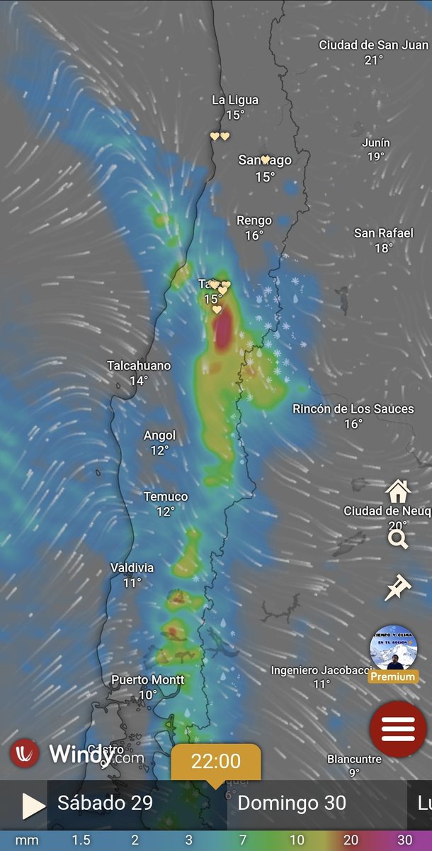 Aviso por lluvia fuerte concentrada en pocas horas.

Un sistema frontal dejará fuerte lluvia y viento el sábado entre Araucanía y parte de Aysén. Por la tarde alcanzará Biobío con fuerte lluvia y viento moderado.
Por la noche la lluvia fuerte llega a Ñuble y Maule donde se