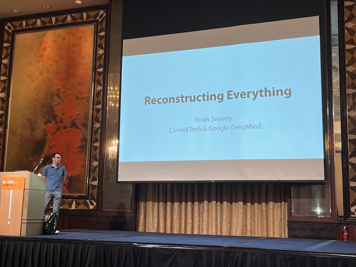 International Conference on 3D Vision (@3dvconf) on Twitter photo Keynote2: Reconstructing Everything
From <a href="/Jimantha/">Noah Snavely</a> at Cornell Tech & Google Deepmind
Noah Snavely: cs.cornell.edu/~snavely/ Keynote2: Reconstructing Everything
From <a href="/Jimantha/">Noah Snavely</a> at Cornell Tech & Google Deepmind
Noah Snavely: cs.cornell.edu/~snavely/